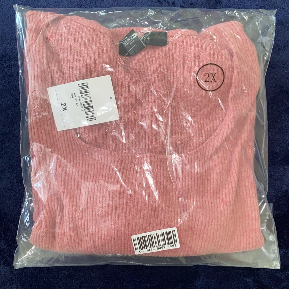 Forever 21 Rose/Blush Pink Top Plus Size